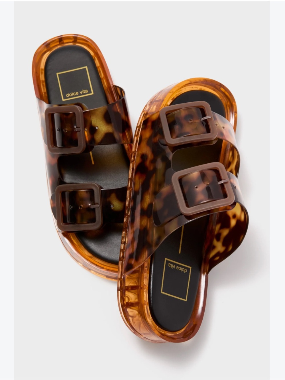 Dolce Vita Tortoise Jelly Slide Sandals